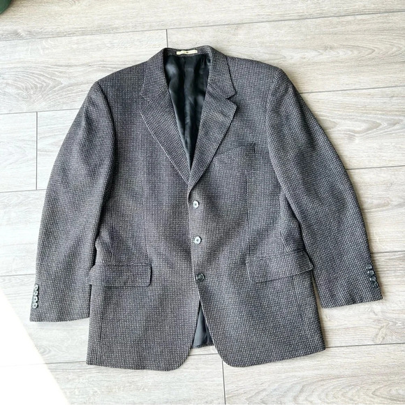 Vintage Joseph Abboud Wool Blend Twill Blazer Union Made in USA - Picture 3 of 16